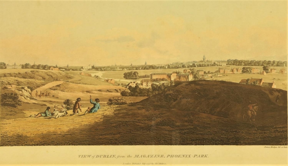 James Malton (1761 - 1803)A very good set of 13, original hand coloured Engravings of Dublin c. - Image 8 of 14