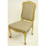 A very important gilt Side Chair, by John Trotter, with cartouche shaped back around a padded
