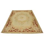 An attractive Aubusson style petti-point Tapestry Carpet or Wall Hanging, with centre floral oval