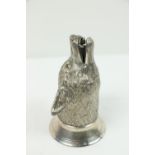 A fine quality silver Stirrup Cup, modelled as a snarling wolf, approx. 266 grams, hall marked