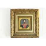 19th Century English SchoolHalf length Miniature Portrait "Military Officer in full dress uniform,