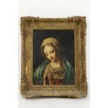 19th Century Italian School "The Madonna," O.O.C., 12 1/2" x 9 1/"" (32cms x 24cms). (1)