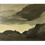 Kyffin Williams, (1918 - 2006)"Caernarfon Bay?" O.O.B., 50cms x 61cms (19 3/4" x 24") with
