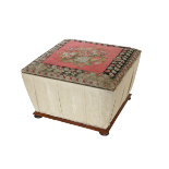 A William IV Irish mahogany framed Ottoman, by Williams & Gibton, stamped and numbered the lift-