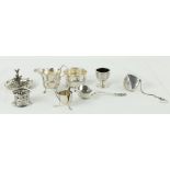 A collection of miscellaneous Silver, comprising a Birmingham rustic Ring Stand, a miniature Irish