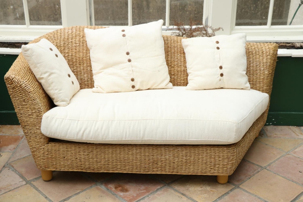 An attractive 8 piece cane work Conservatory Suite, consisting of a two seater settee, two - Image 2 of 5