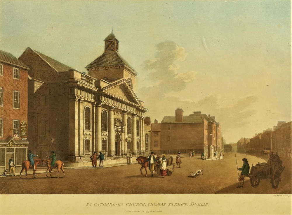 James Malton (1761 - 1803)A very good set of 13, original hand coloured Engravings of Dublin c. - Image 7 of 14