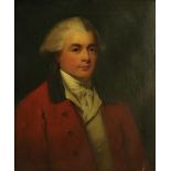 Circle of George Romney (1734 - 1802)"Portrait of a Gentleman," half length, traditionally