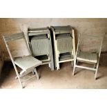 A collection of 17, folding slatted wooden Deck Chairs, and one other similar. (18)