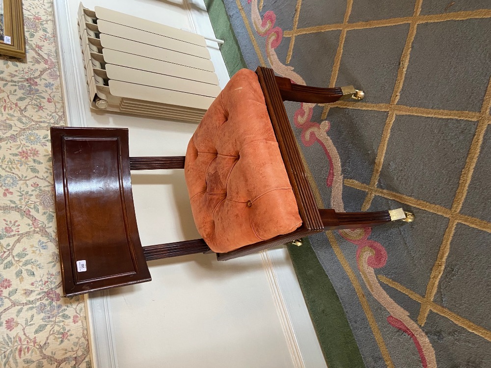 A late Regency period mahogany "Klismos" Side Chair, probably Irish, with deep curved panel back - Bild 2 aus 21