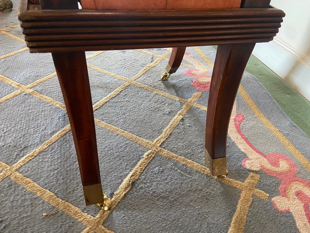 A late Regency period mahogany "Klismos" Side Chair, probably Irish, with deep curved panel back - Bild 14 aus 21