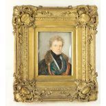 19th Century Irish SchoolMiniature "Portrait of a Gentleman, probably Col. Henry Verscoyle (