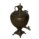 A large 19th Century brass Samovar, 81cms high (32"). (1)