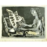 Ian? Richard, '59Lithograph, "Lady playing the Piano," No. 22 of 50, signed by Artist, 56cms x 80cms