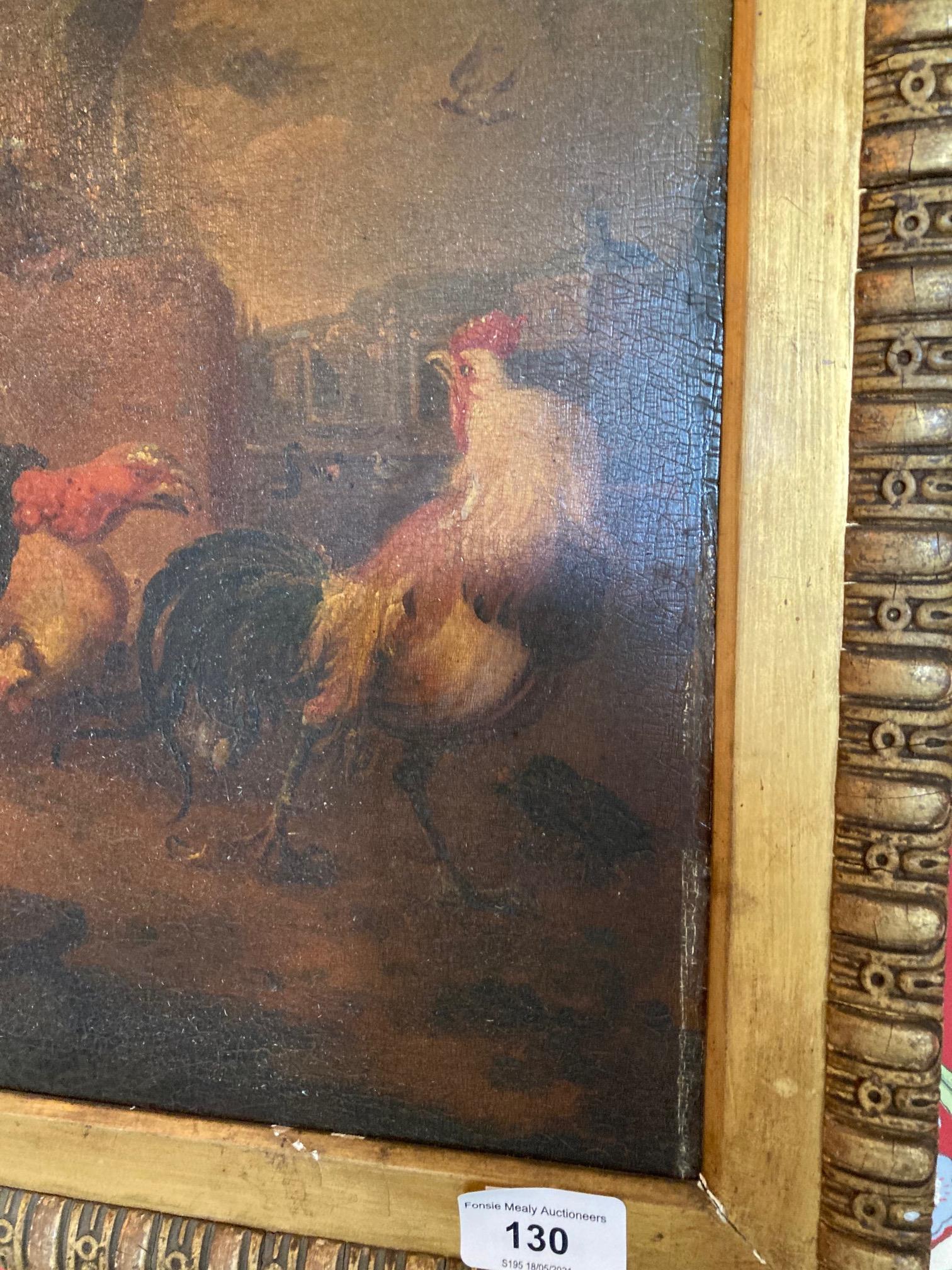 Follower of Jacob Bogdani (1660 - 1724) "Domestic and Exotic Birds near a Stately Home," and its - Image 18 of 26