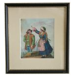 Early 19th Century Continental School An attractive set of 5 Watercolours, of Figures in native