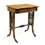 A good Regency period rosewood Writing Table, by Gillows (stamped), the rectangular top with re-