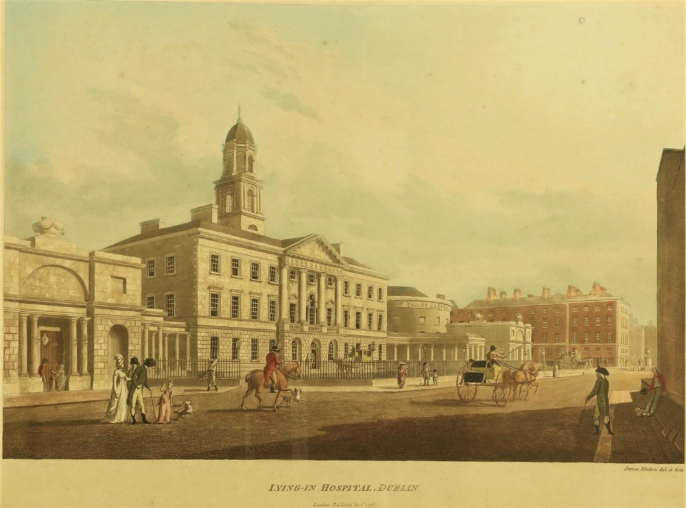 James Malton (1761 - 1803)A very good set of 13, original hand coloured Engravings of Dublin c. - Image 2 of 14