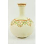 A 19th Century Copeland bulbous shaped Vase, with splayed stem, decorated with interleaved ivy