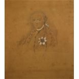 18th Century English School Drawing: "Lord Clive," November 1762. A fine pencil portrait (head and