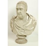 A fine 19th Century white painted plaster Portrait Bust, of The Hon. Charles James Fox (1749 -