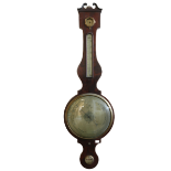 A 19th Century large mahogany framed Wheel Barometer, with engraved dial by A. Rivolta, Chester,