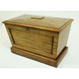 A George IV mahogany Sarcophagus, with domed top lift up lid opening to reveal tin liner, on