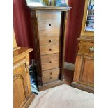 A modern mahogany Filing Cabinet, with moulded top above three filing drawers and two smaller