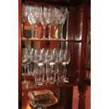 A set of 4 heavy John Rocha Waterford crystal Wines, together with another set of 4 John Rocha Wines