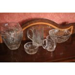 A Waterford crystal Marquis Vase, 7 1/2'' (19cms); a Dublin crystal Tankard, a Waterford crystal