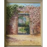 Harrie McManus, 21st Century ''The Courtyard Gate at Osberstown House,'' O.O.P., 10'' x 8'' (25cms x