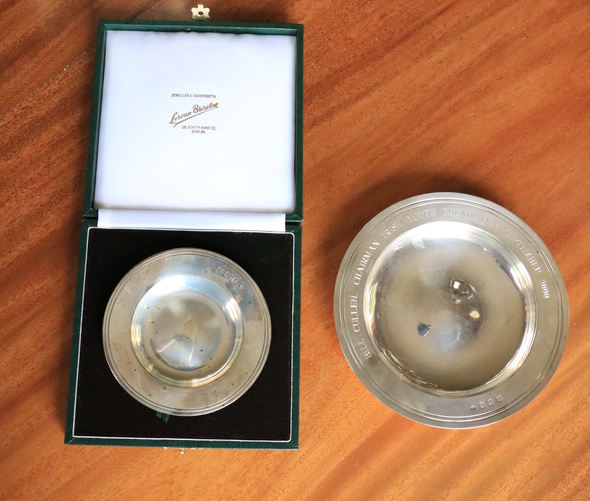 A modern Irish silver Presentation Armada Dish, Dublin c. 2000, 5 3/4'' (15cms), 187grams; and a