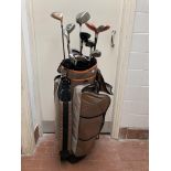 A quantity of Golfing Equipment, 7 bags and 33 clubs. (a lot)