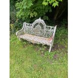 A pair of fine quality Coalbrookdale type cast iron Garden Benches. (2)
