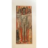 Maurice Mac Gonigal, PRHA (1910 - 1979)  Watercolour:  "Celtic Warriors," 20" x 8" (51cms x 20cms)