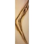 Laura Mulligan, Irish. 21st Century ''Female Nude,'' O.O.C., signed, 48'' x 15 1/2'' (122cms x