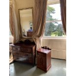 A pair of carved mahogany Bedside Cupboards, in the Edwardian style, 18'' (46cms)w; together with an
