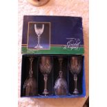 A set of 24 French crystal D'Arques Wine Glasses, all in four lot cases. (4)