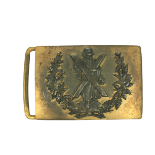 A Victorian Officer's Waist Belt Buckle, for the Cameron Highlanders, comprising a gilt brass