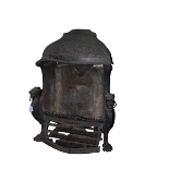 A 19th Centuryÿcast iron and brass mounted Fire Grate,ÿwith chased dome top with steel bottom and