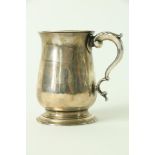 An 18th Century English silver Tankard Mug, c. 1784, by Joshua Jackson, London, the plain body
