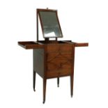 A George IV period mahogany and ebony strung Gentleman'sÿWashstand, with divided hinged top