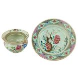 A good 18th Century Chinese Famille Rose Dish, decorated with colourful flowers, 12" (31cms);