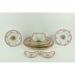 A Booths Silicon china part Dinner Service, with colourful floral pattern, comprising 74 Dinner