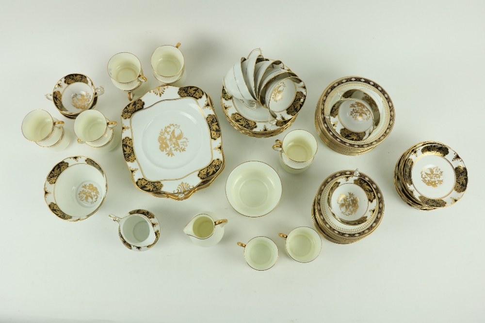 A Tuscan porcelain Tea Service, comprising 11 cups, 11 saucers & 11 side plates, a sugar and - Image 2 of 2