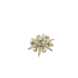 A fine quality star Brooch, mounted on silver and gold, set with 55 round old cut diamonds (total