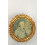 Thomas Arrowsmith (Fl. 1792 - 1829)ÿ Watercolour, Oval miniature Portrait of Gentleman wearing a