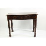 An attractive pair of mahogany Side Tables, attributed to Hicks of Dublin, in the Gothic manner, the