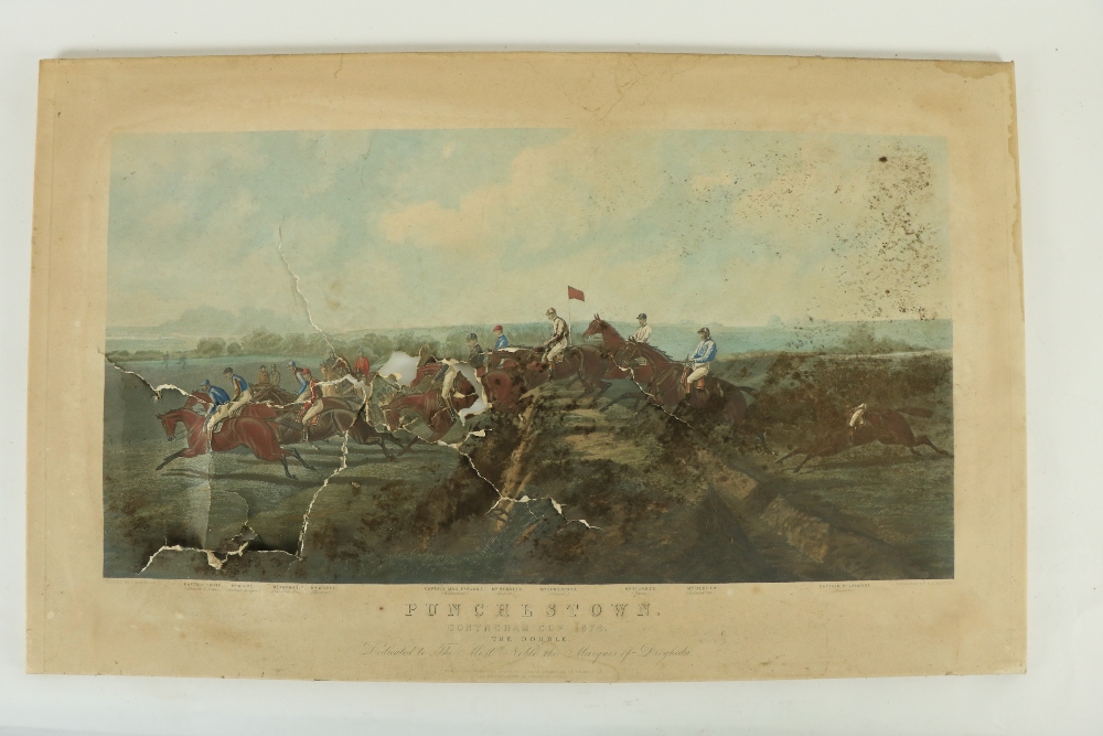 After J. Sturgessÿ "The Conyngham Cup, 1872, Punchestown," a set of 4 coloured Engravings, (one torn - Image 3 of 12