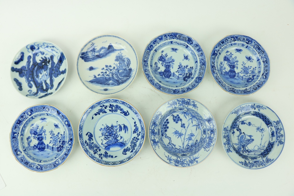 A collection of 16 similar blue and white Chinese Xiangshi period Bowls, of variant designs,